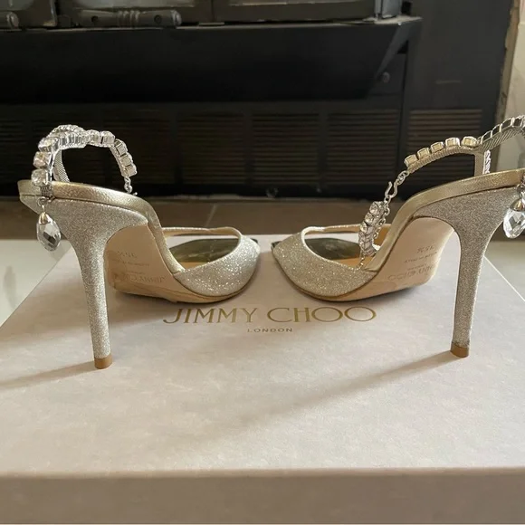 Jimmy Choo Saeda Sandal 100 Heel - Picture 9 of 10